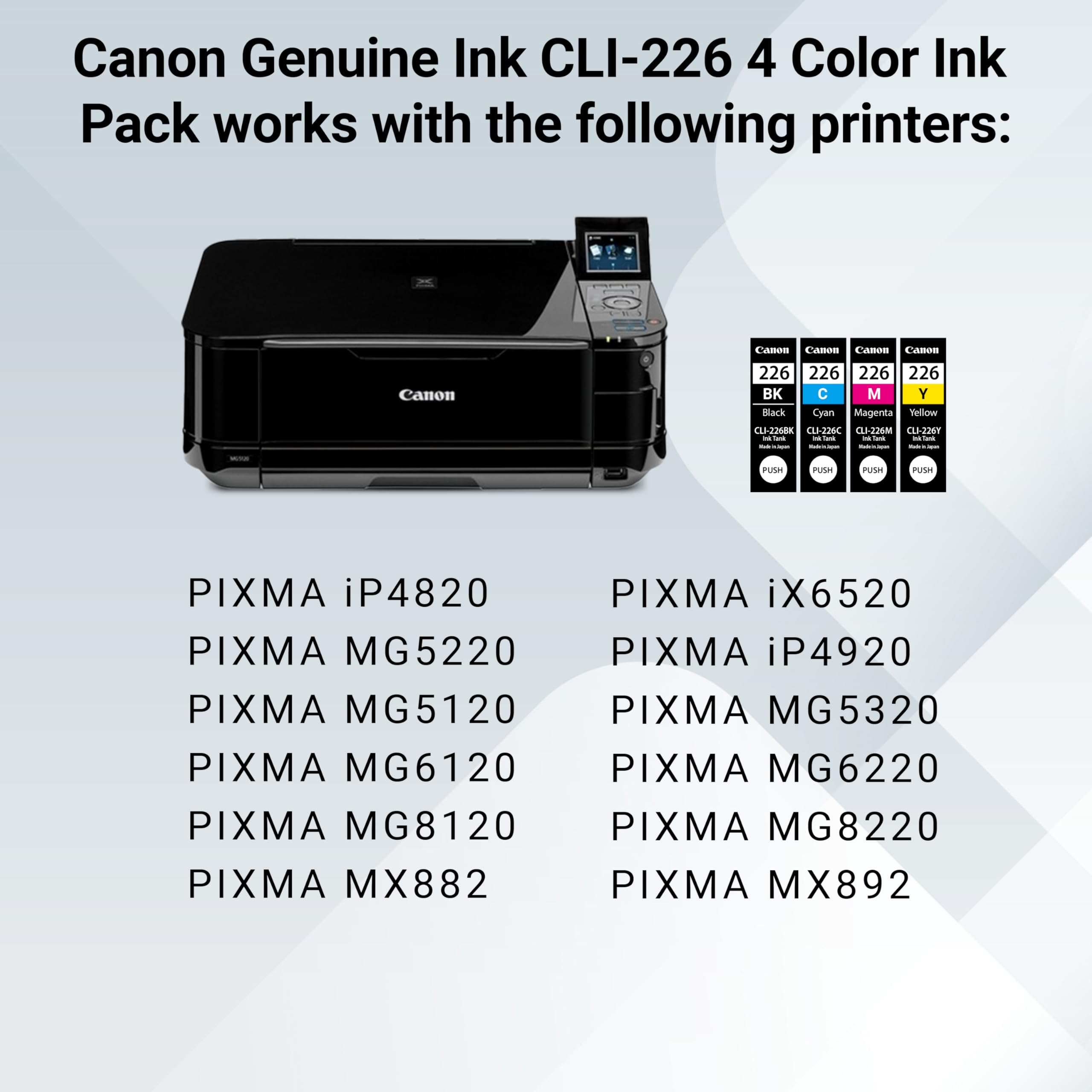 Amazon.com: Canon CLI-226 Genuine Color Pack with 50 Photo Paper